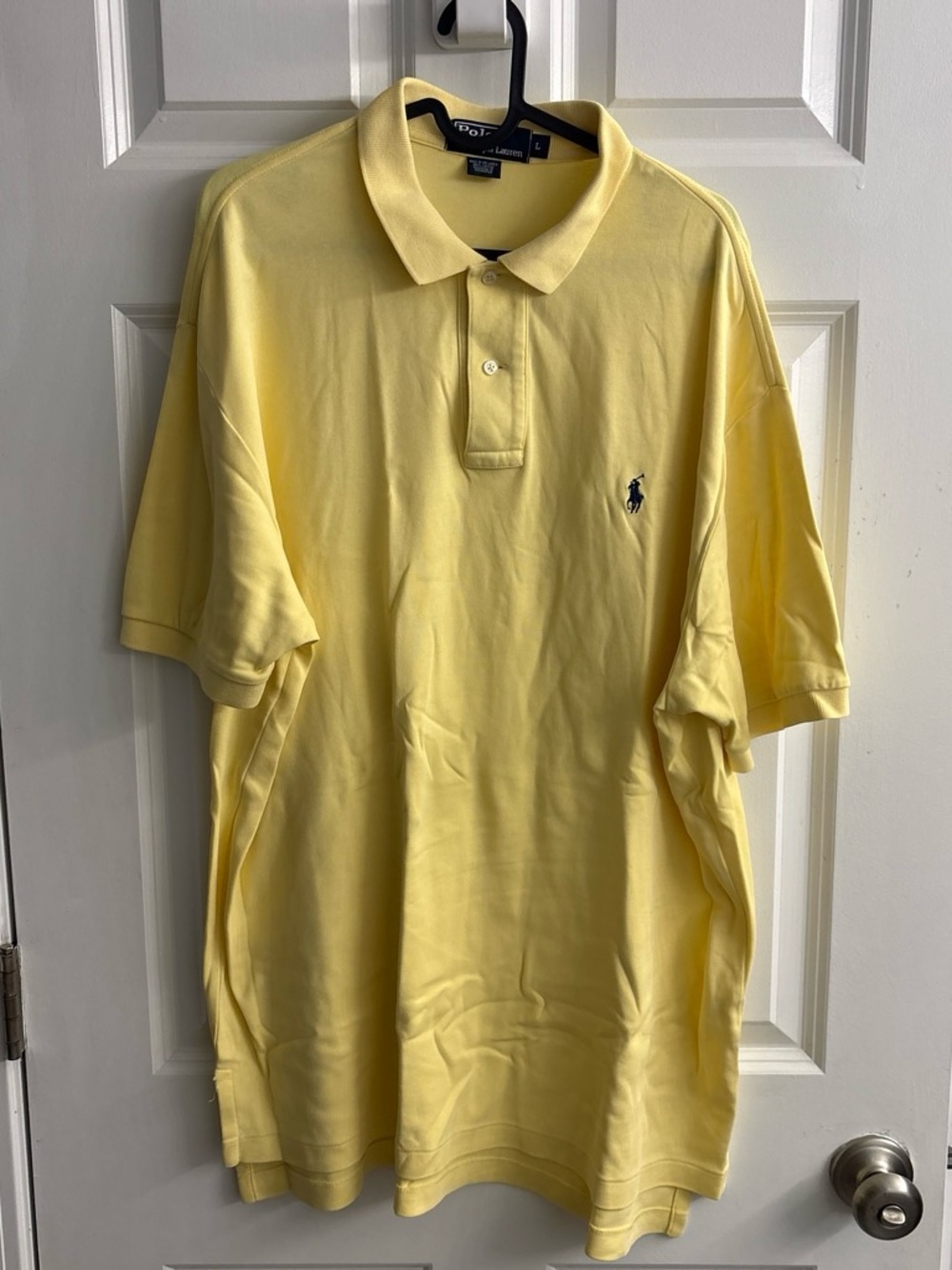 Ralph Lauren Men’s Yellow Polo with Navy Pony Logo